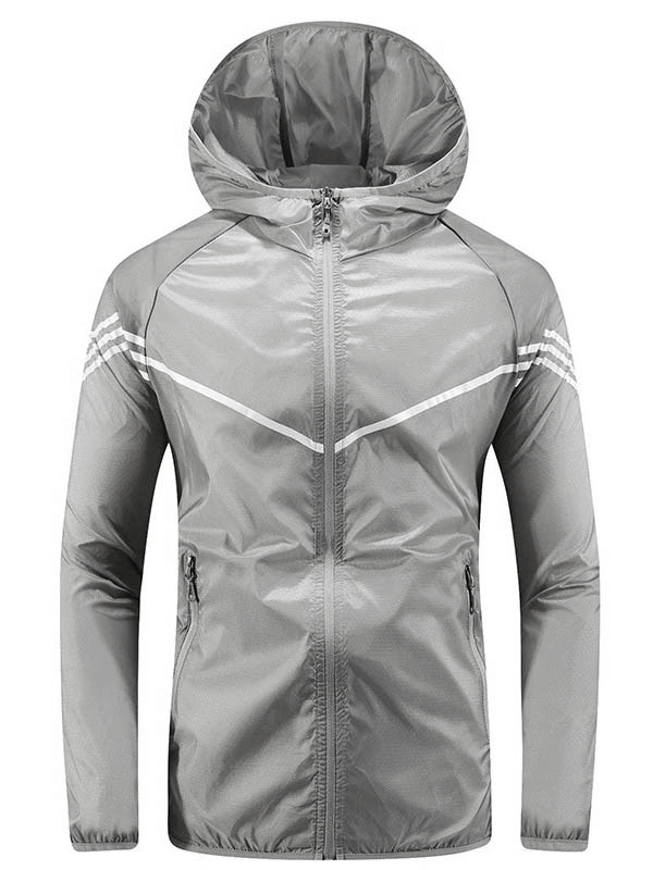 Men's Casual Quick Drying Thin Windbreaker with Hood - SF0623