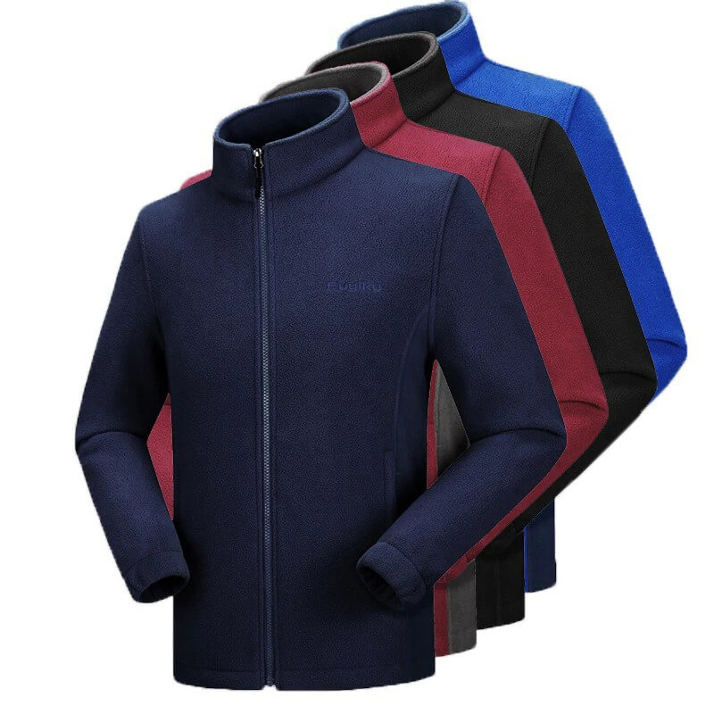 Men's Stand Collar Fleece Jacket / Male Warm Outerwear - SF0723