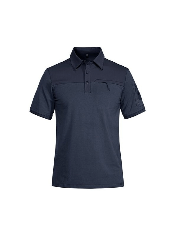 Men's Tactical Military Short-Sleeve Polo Shirts With Zippered Pockets - SF0384
