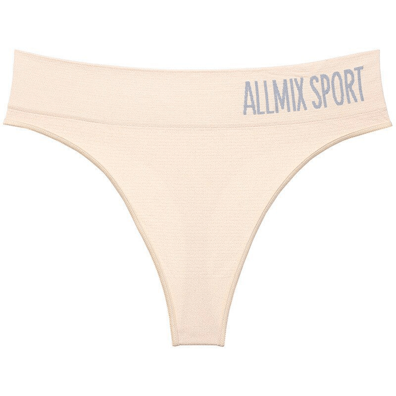 Mid Waist Seamless Sports Thong Panties / Women's Underwear - SF0995