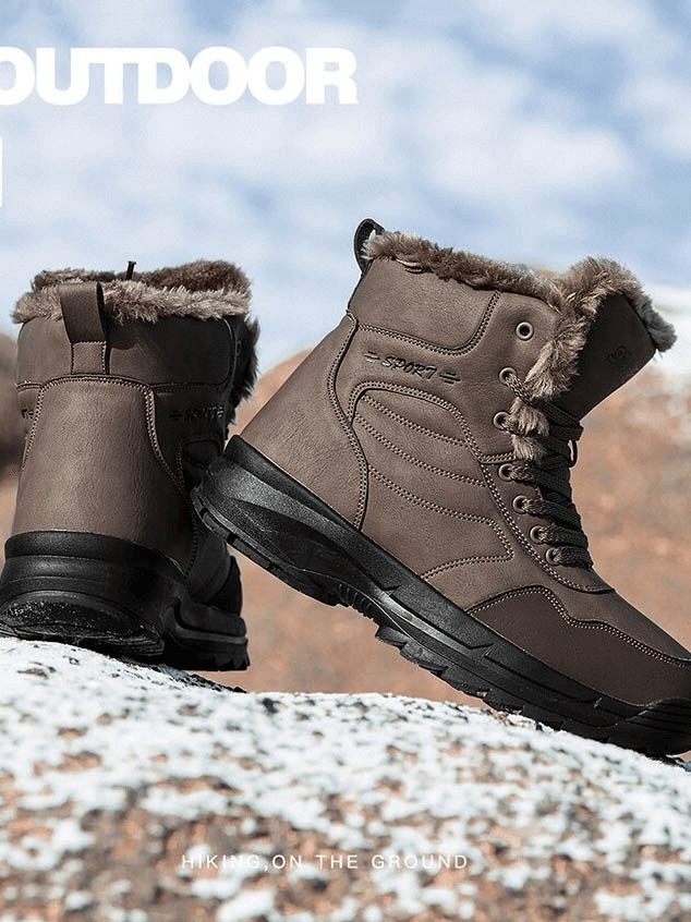 Non-slip Waterproof Ankle Snow Boots With Thick Fur - SF0662