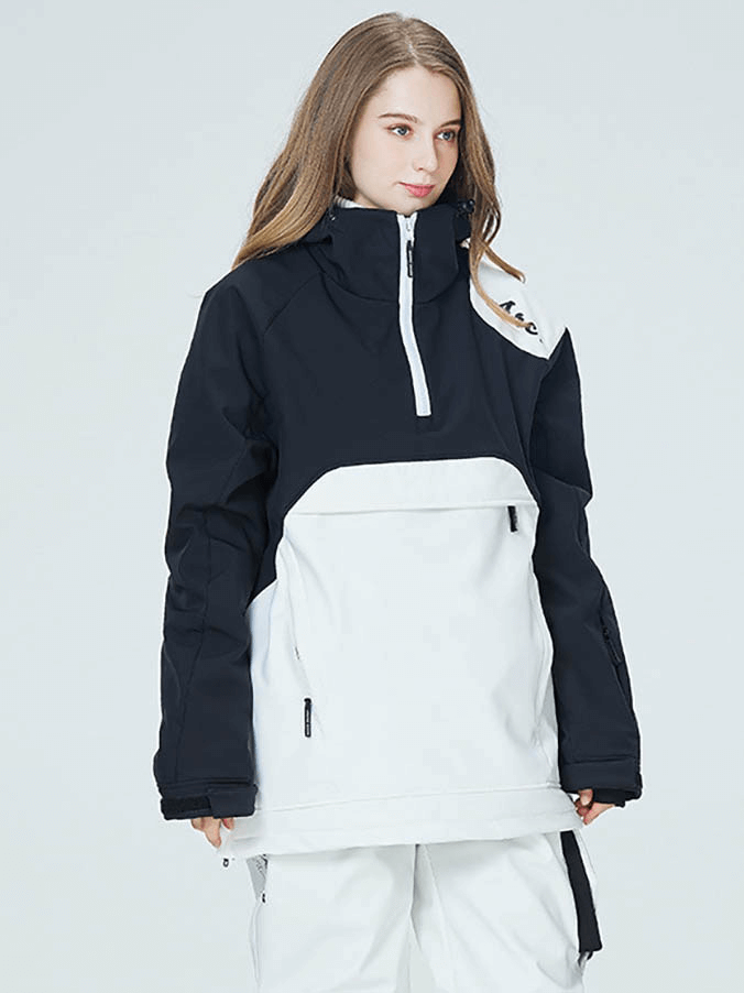 Outdoor Hood Snowboarding Jacket with Waterproof Zippers - SF0754