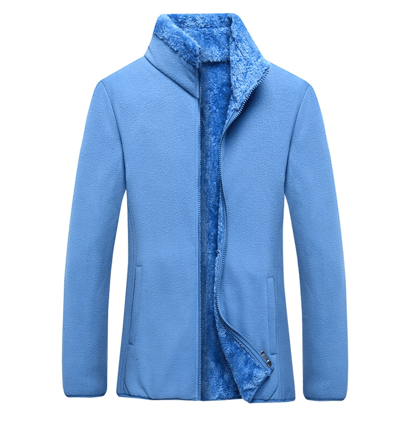Outdoor Sports Stand Collar Zipper Thermal Fleece Jacket - SF0885