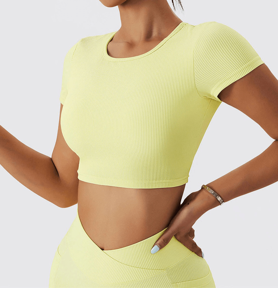 Running Sexy Sports T-Shirt with Open Back / Women's Fitness Crop Top - SF0010