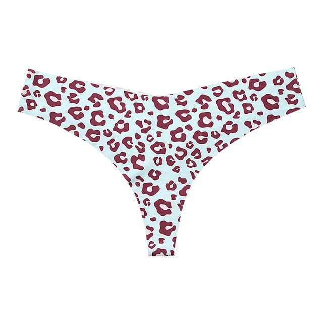 Sexy Leopard Print T-Back T-Shaped Panties / Seamless Underwear - SF0869