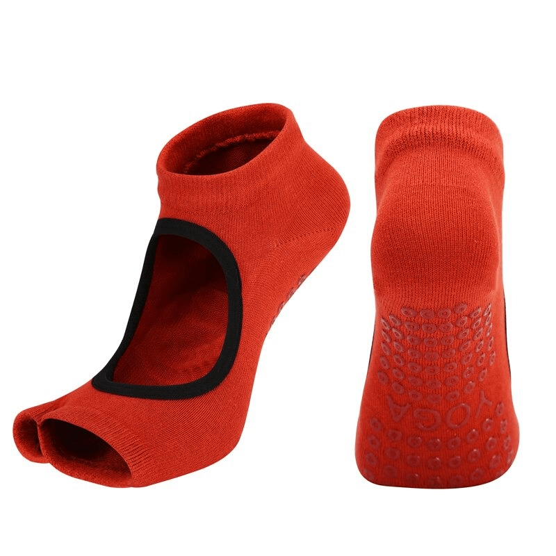 Shaped Sports Anti-Slip Women's Open Toe Socks - SF0333