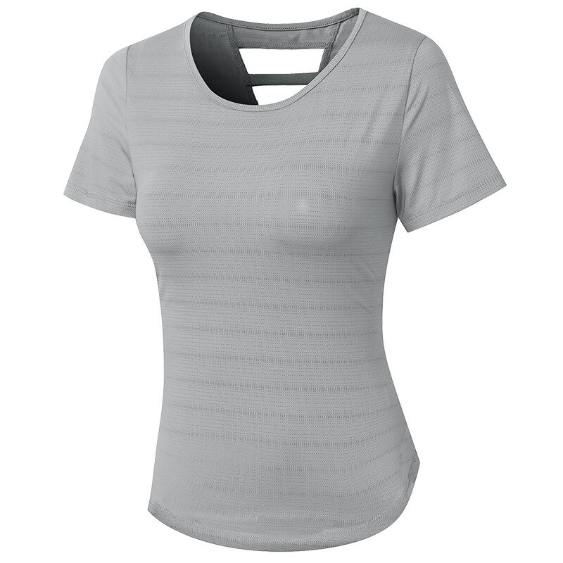 Short Sleeves Fitness T-Shirt / Quick Dry Gym Top For Women / Female Running Clothing - SF0013