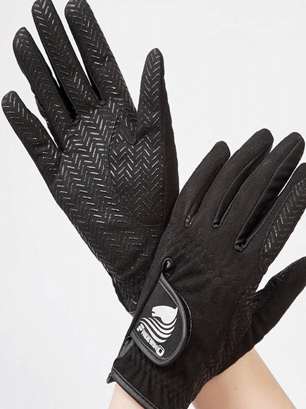 Silicone  Non-slip Equestrian Gloves with Velcro / Riding Gloves - SF0886