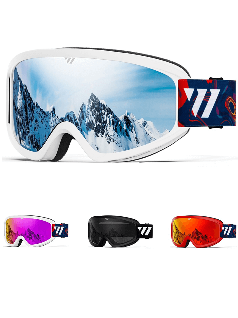 ski goggles with multiple lenses Ski Goggles with Anti-fog UV400 and Double Layers Lens