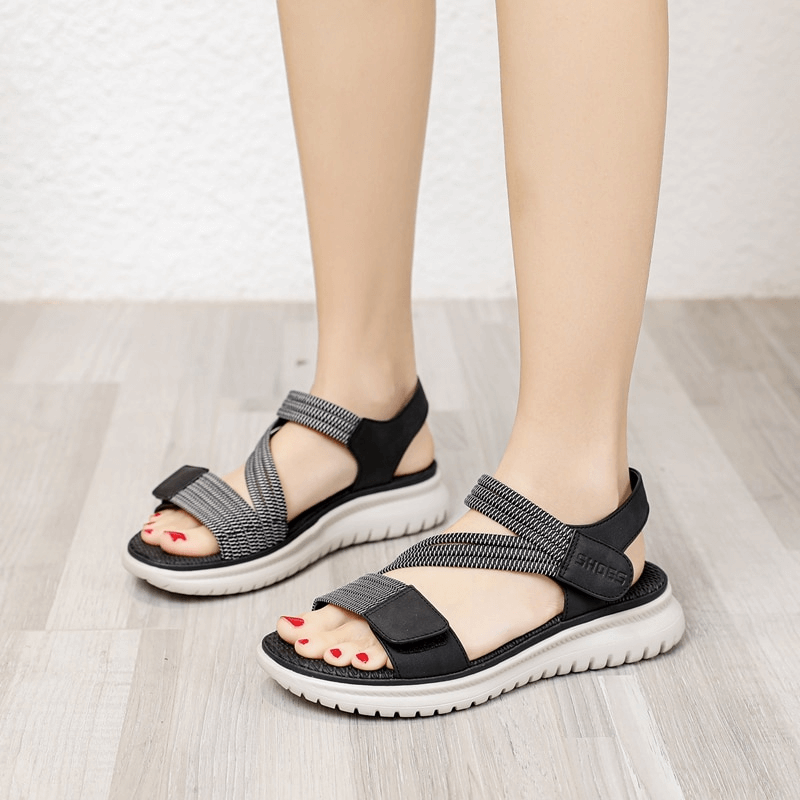 Sport Women's Soft Sandals with Velcro / Fashion Flat Female Shoes - SF0999