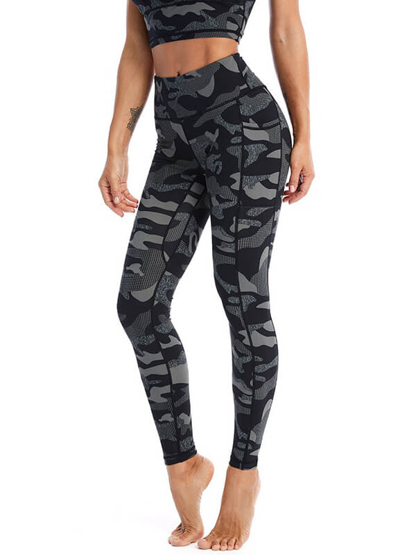 Sports Camouflage Leggings for Women / High Waist Yoga Pants - SF0993