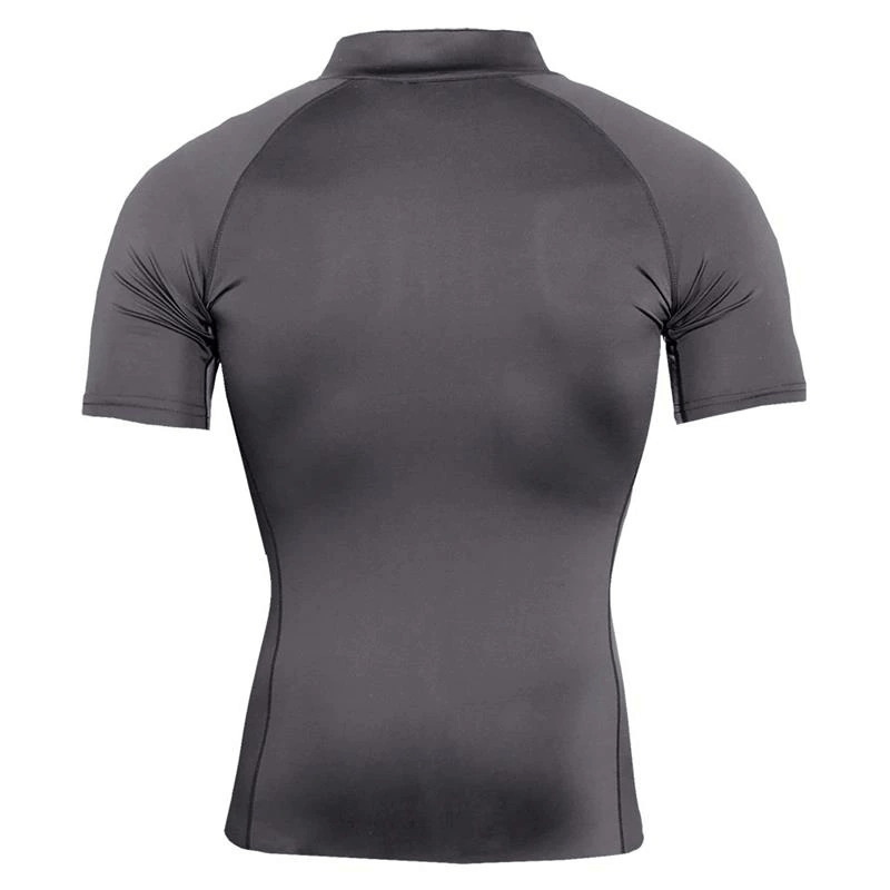 Sports Compression Men's Zipper Short Sleeves T-Shirt - SF0645