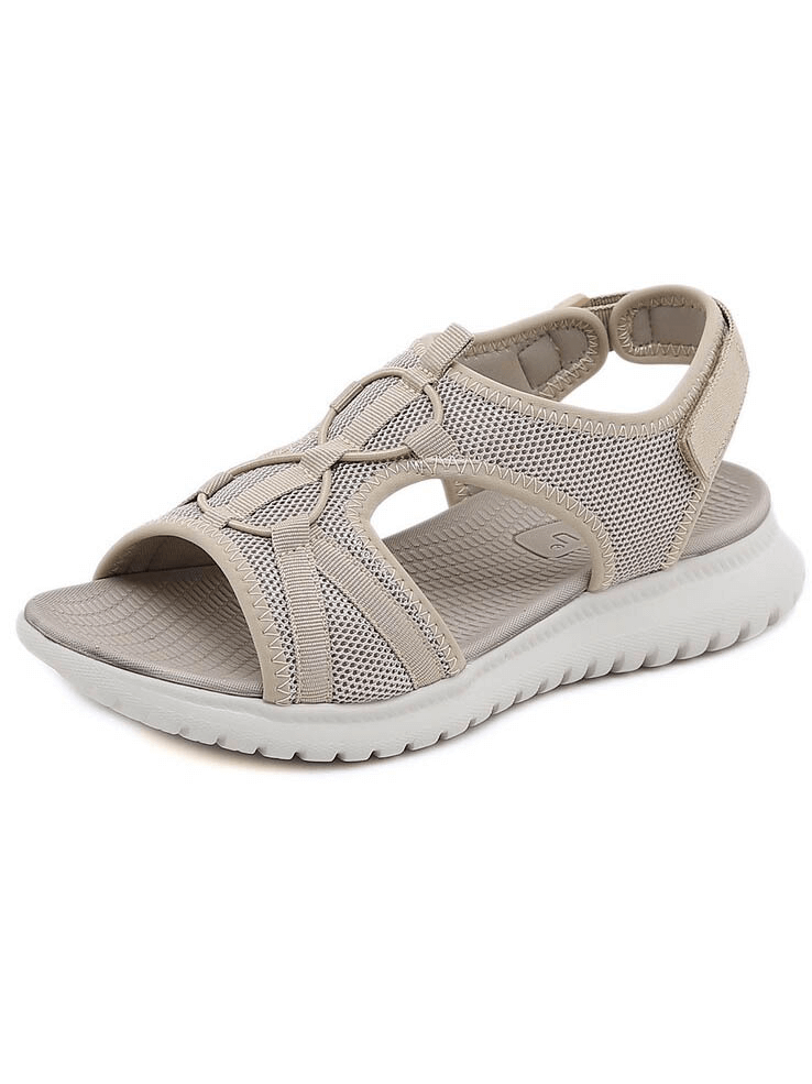 Sports Lady's Soft Flat Beach Sandals with Buckle Straps - SF0976