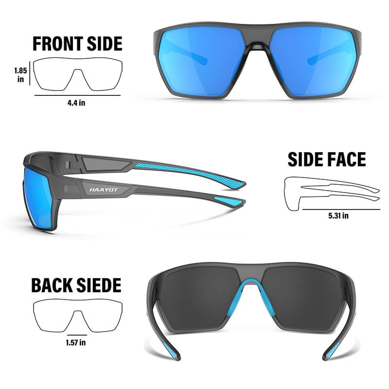 Sports Polarized Sunglasses with Resilient Frame and Nose Pads - SF0698