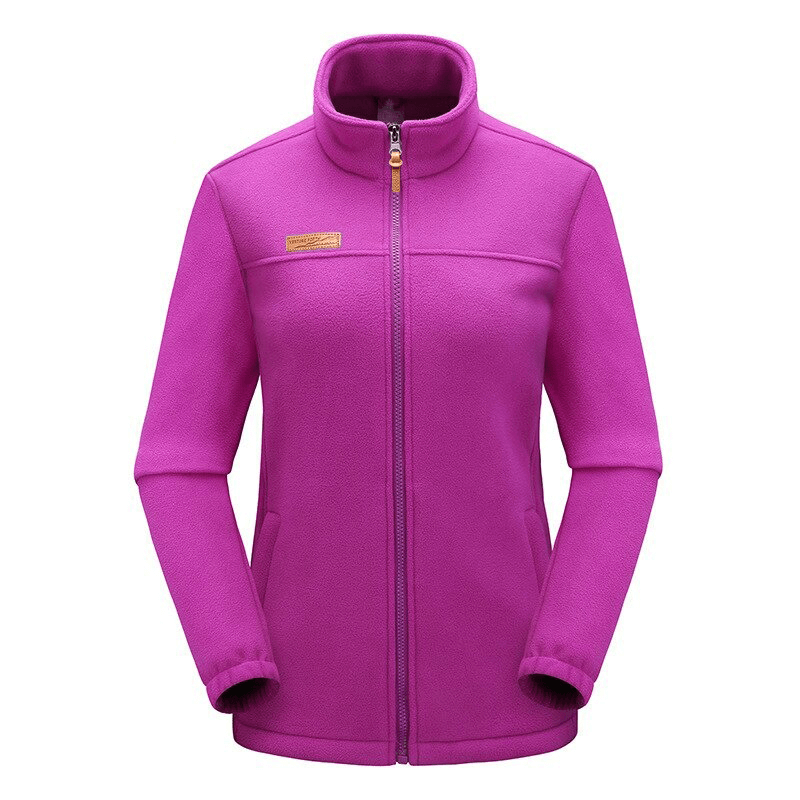 Sports Warm Women's Zipper Fleece Jacket with Pockets - SF0229