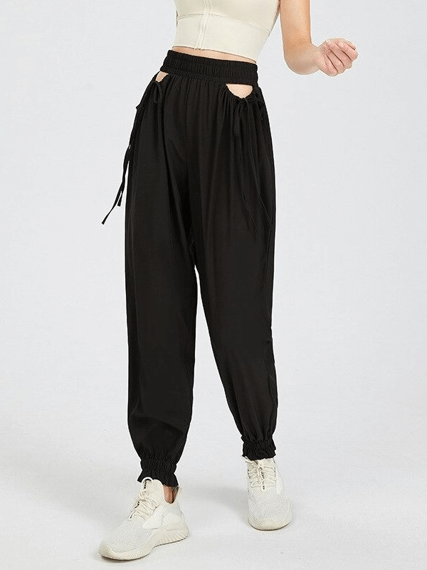Stylish Loose Women's Pants with High Waist and Cuffs - SF0220