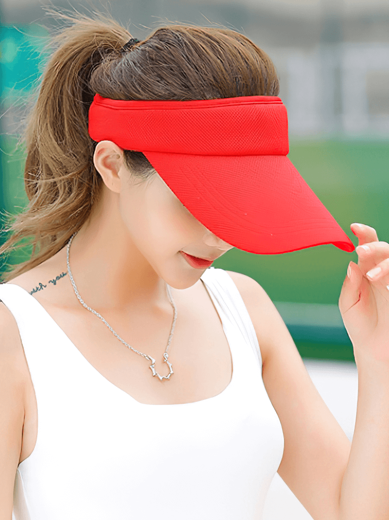 Tennis Golf Breathable UV Protection Adjustable Visor Cap - SF1190