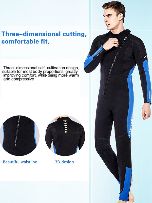 Thickness 3mm Neoprene Men's Wetsuit with Front Zipper - SF1082