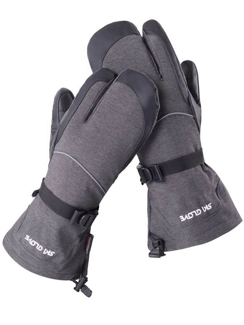 Three-Fingers Snow Ski Mittens With Touchscreen Function - SF0613