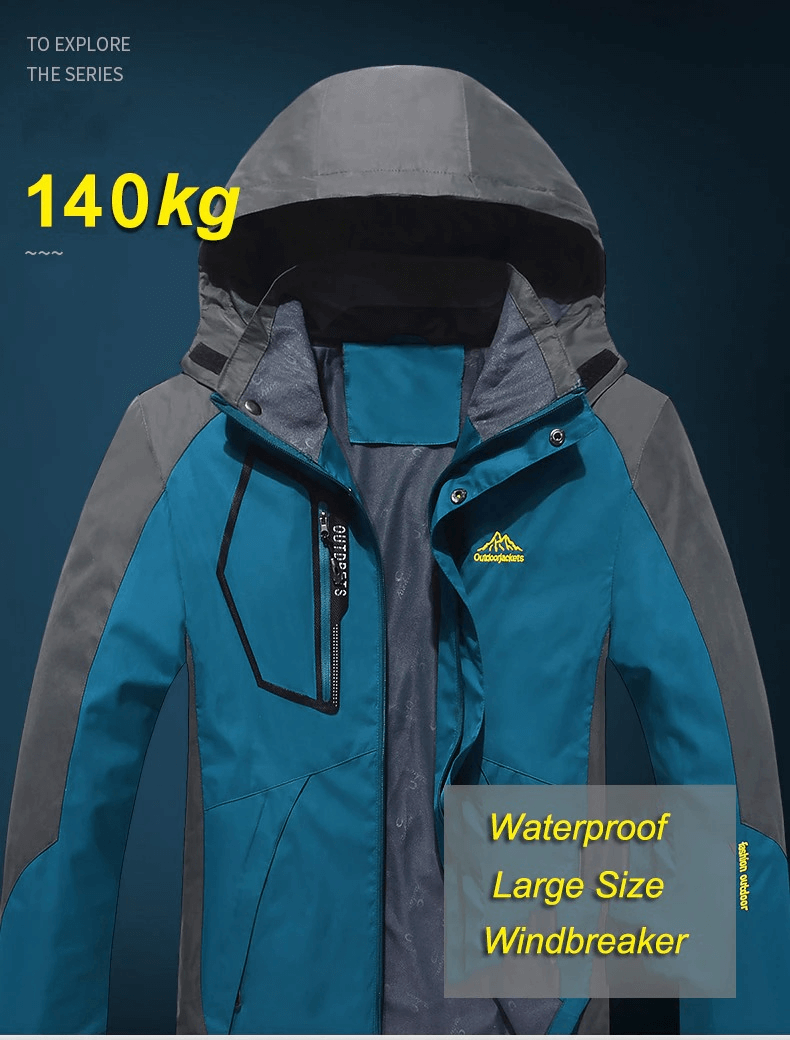 Trekking Men's Waterproof Hiking Jacket with Hem Adjuster - SF0522