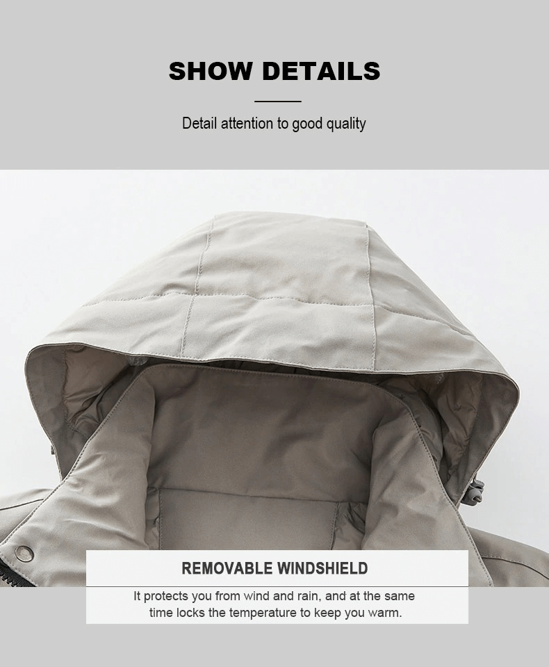 Waterproof Outdoor Down Jacket with Big Pockets / Hiking Thermal Clothing - SF0316