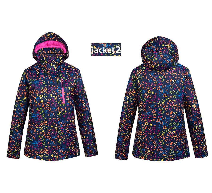Windproof Zipper Multicolor Skiing Jacket for Women / Sports Clothing - SF0615