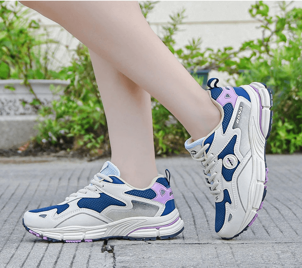 Women's Breathable Lightweight Lace-up Front Running Shoes - SF0199