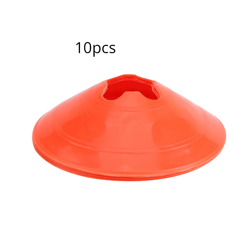 Vibrant orange training cone from 10 pcs set for sports drills, SF3206. Perfect for football agility and speed exercises.