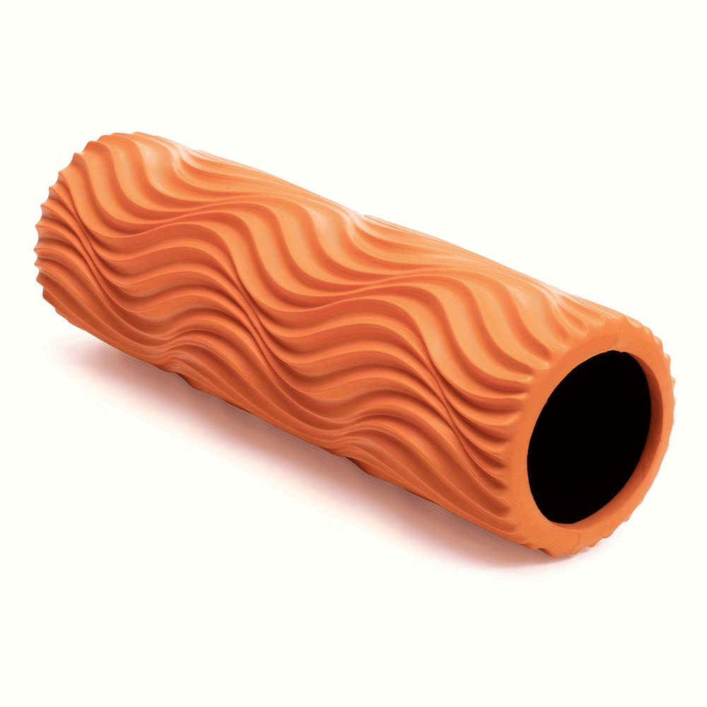 Alt Tag: 15-inch wavy texture foam roller for deep massage and muscle relief, ideal for yoga and post-workout recovery.