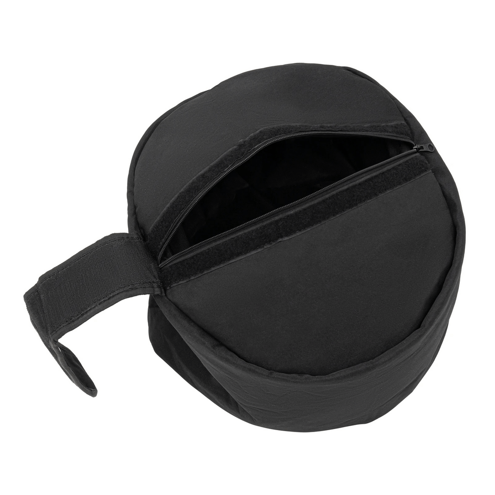 Heavy-duty 150 LB black sandbag for power training, featuring durable fabric and reinforced stitching, perfect for CrossFit and gym workouts
