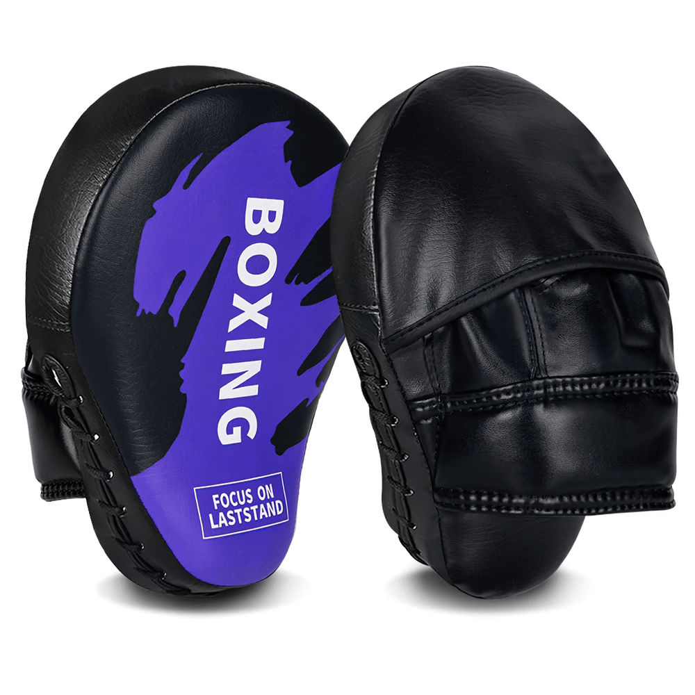 Durable PU leather boxing punch mitts, SF2714 model, for kickboxing and martial arts training, featuring impact-resistant padding.