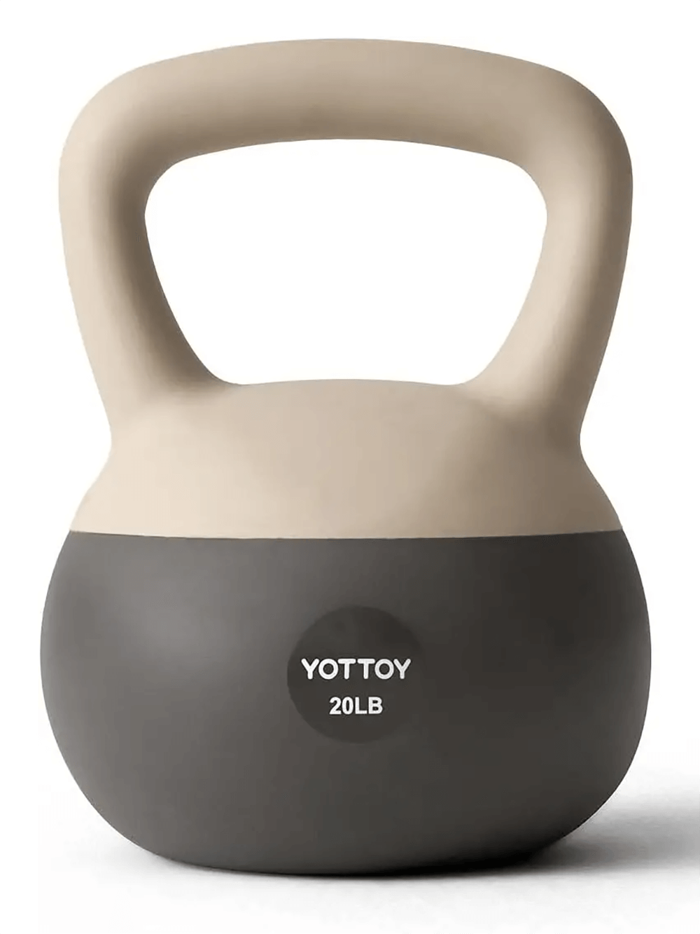 20LB Soft Kettlebell for home workouts, featuring wide handle and cushioned base for safe strength training and conditioning.
