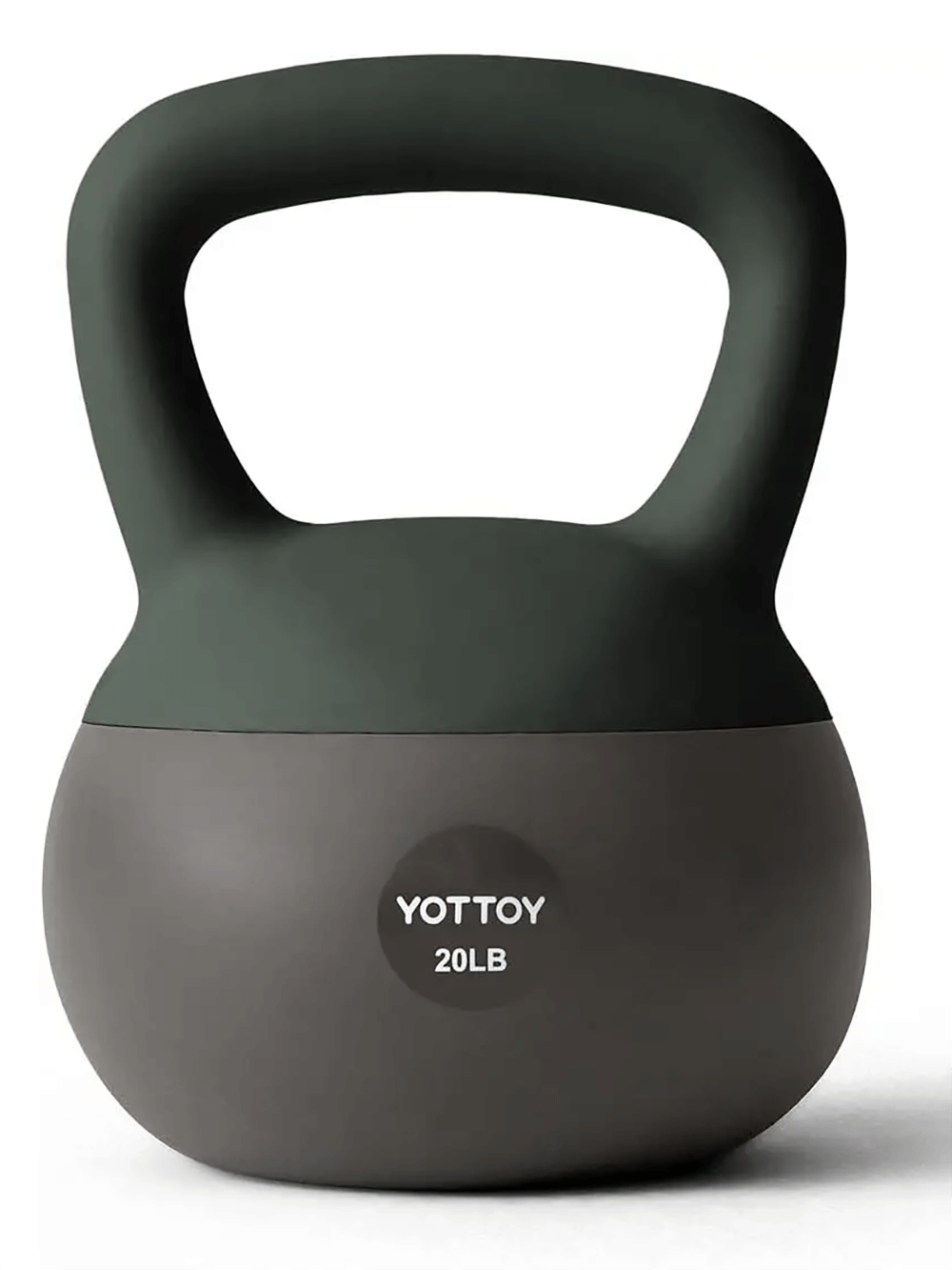 20LB cushioned kettlebell with soft-sided base and wide handle for safe home workouts and strength training, model SF3397.