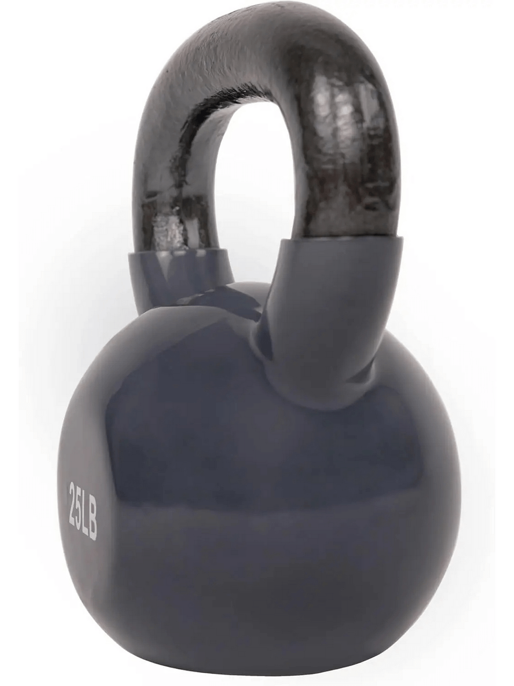 25LB vinyl coated kettlebell for strength training, featuring a durable design and wide handle, ideal for home workouts and cardio.