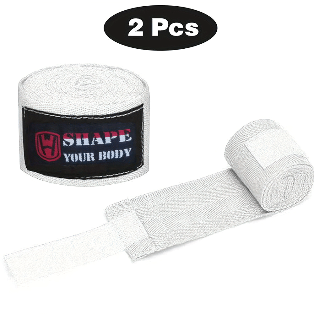 2pcs boxing hand wraps for wrist and fist support SF2707, elastic and breathable with hook-and-loop closure for secure fit.