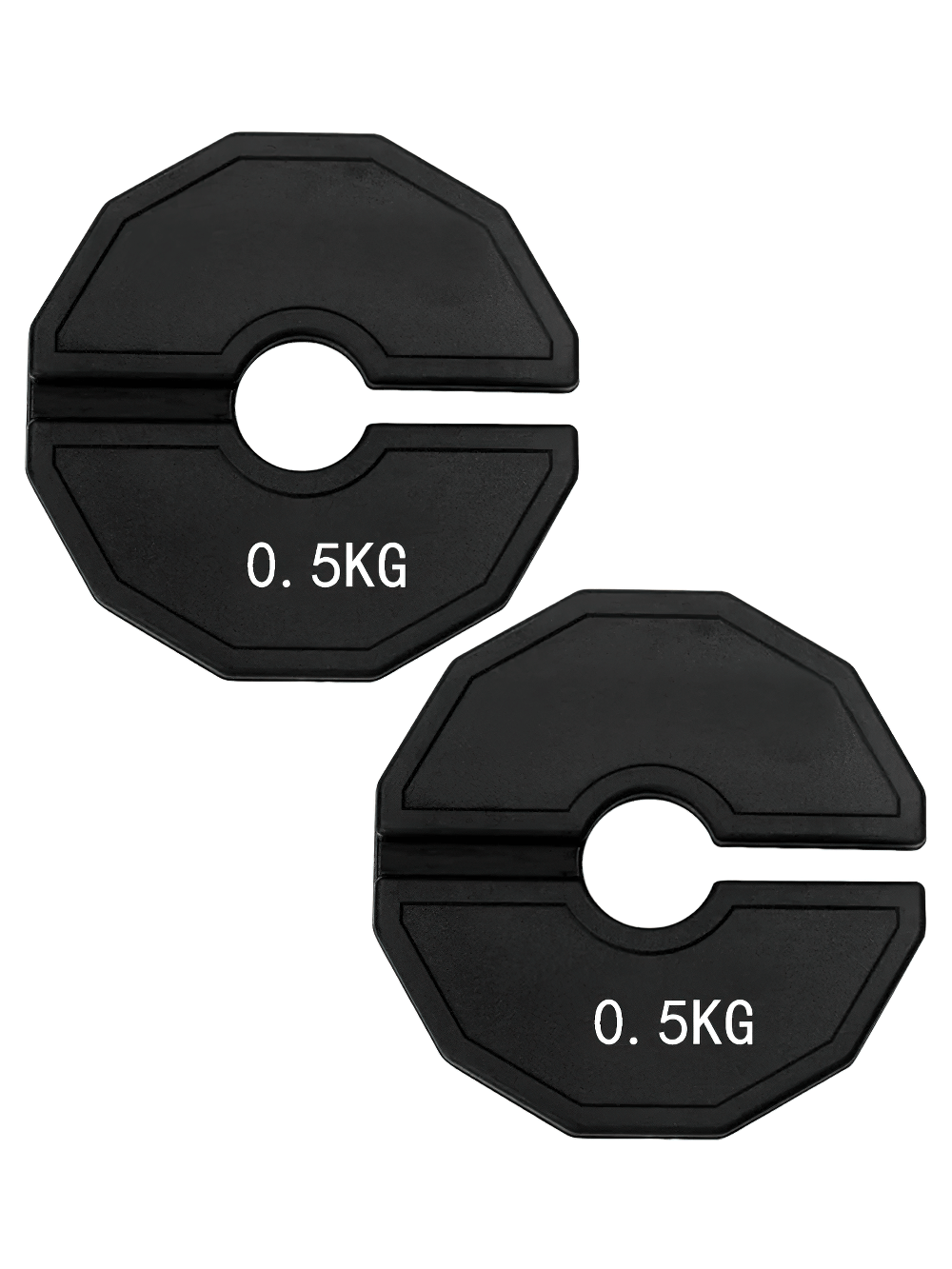 Fractional mini weight plates 0.5 kg, rubber-coated, black, for barbell workouts and precise strength training at home gym.