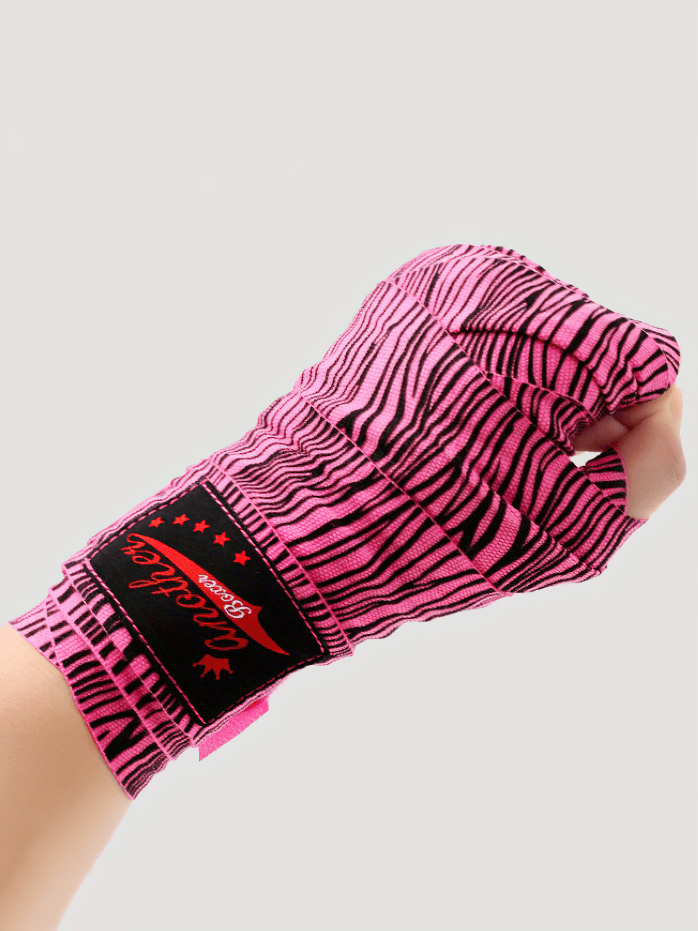 Alt Tag: Pink breathable boxing hand wrap SF2710 with secure thumb loop for MMA and kickboxing, enhancing wrist support and protection.