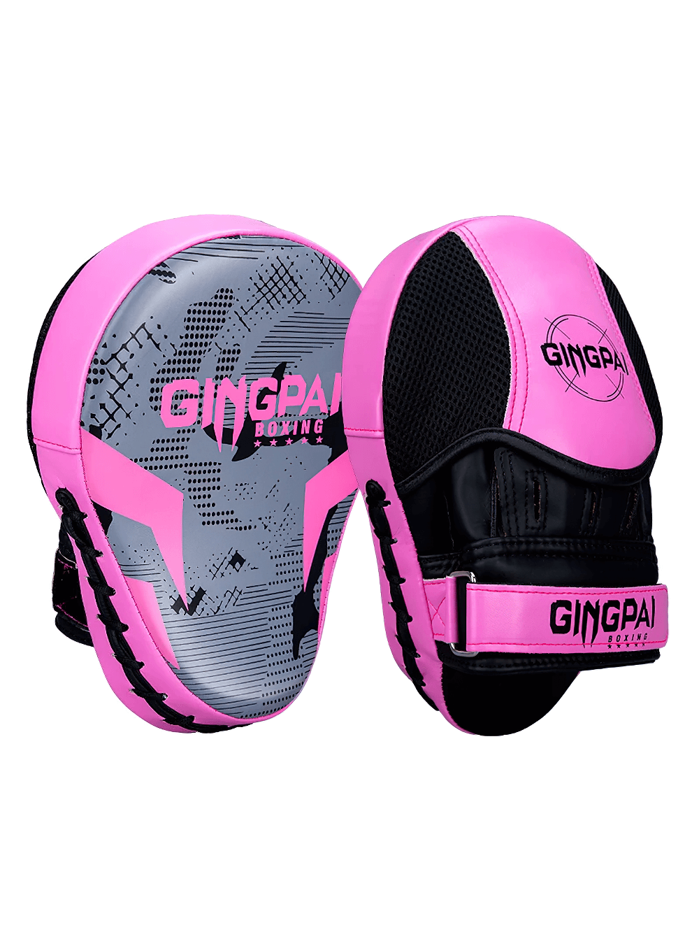 Pink boxing focus mitts for training and sparring, ideal for improving speed and accuracy in boxing and MMA. Model SF2697.
