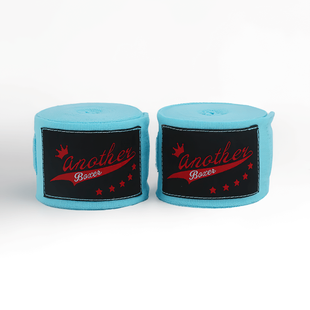 2pcs Set of Boxing Wrist Wraps in Aqua Blue for Muay Thai and MMA Training, SF3156, Providing Joint Support and Injury Protection.