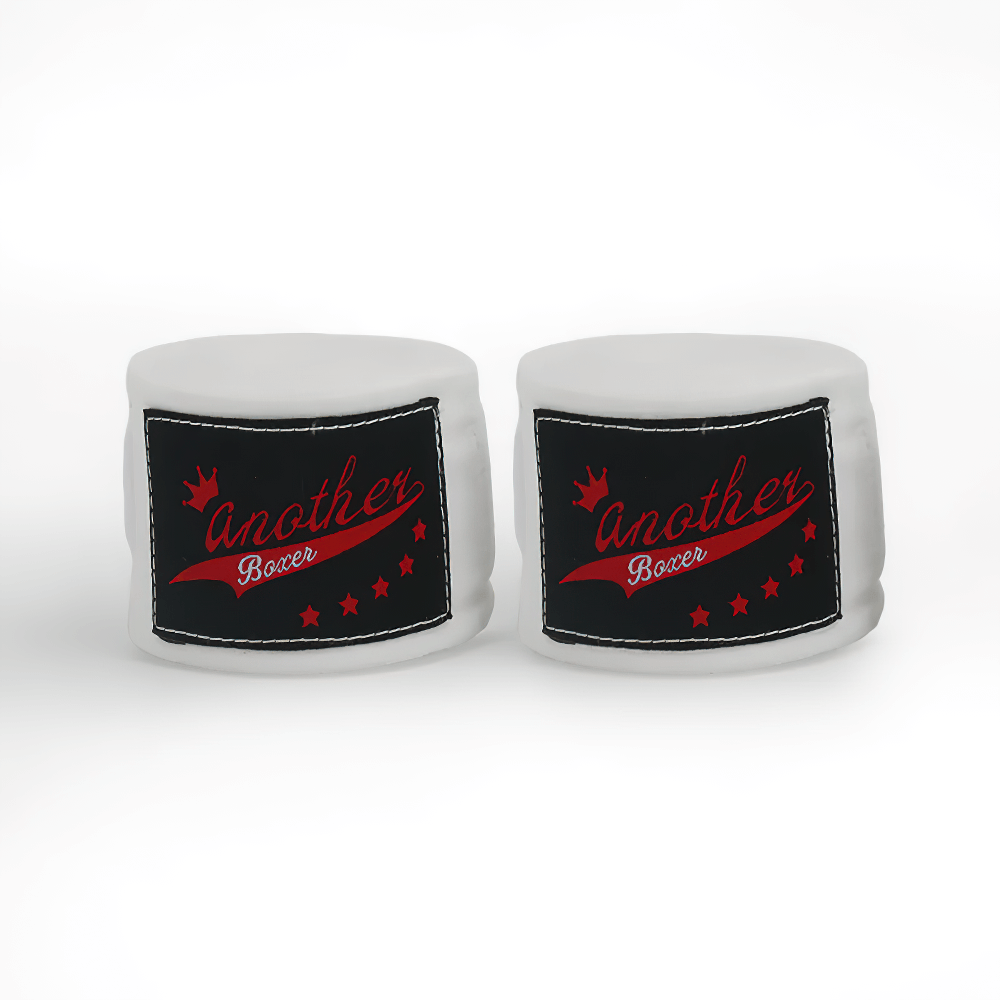 2pcs Set of Boxing Wrist Wraps for Combat Training, featuring black and red design, ideal for Muay Thai and MMA protection and support.