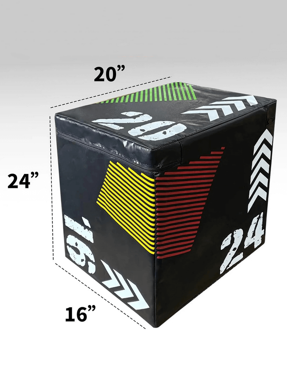3-in-1 Rotatable Plyometric Box SF3205 with height options 16, 20, 24 inches, durable design for versatile workouts, 200kg capacity.