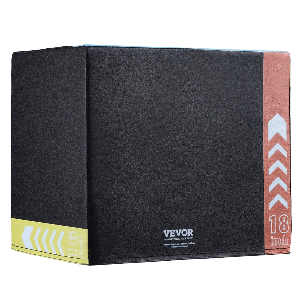3-in-1 Foam Plyo Box for Jump Training with Anti-Slip Surface, Features 18
