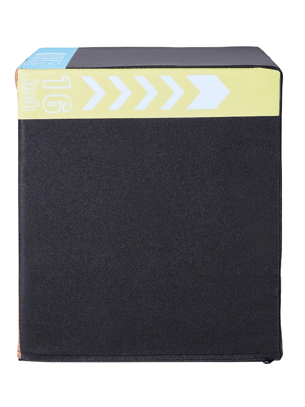 3-in-1 foam plyo box for jump training with anti-slip surface, color-coded edges, and multiple height options.