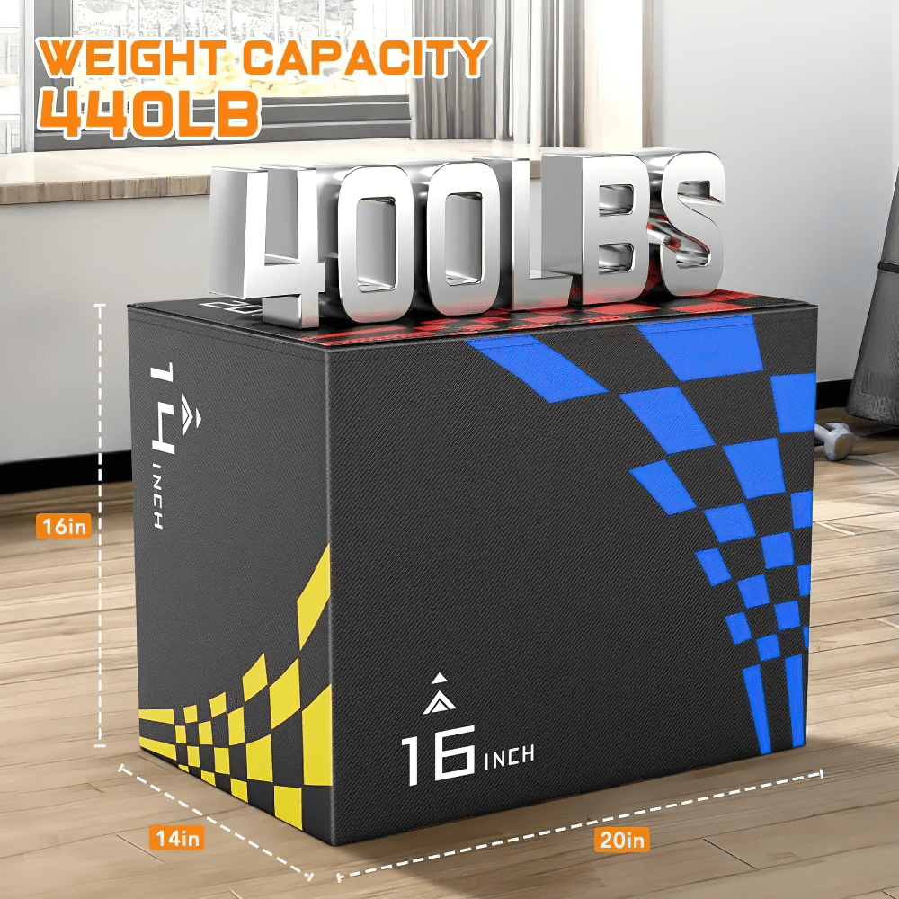 3-in-1 Soft Plyo Box with 440lb Capacity and Multiple Heights for Home Workout