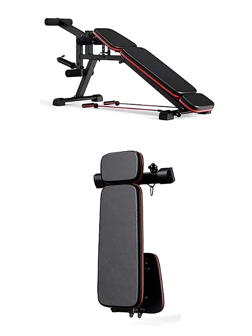 4 in 1 Adjustable Weight Bench for Core Training - SF3458, perfect for home gym strength workouts with incline, decline, and foldable design.