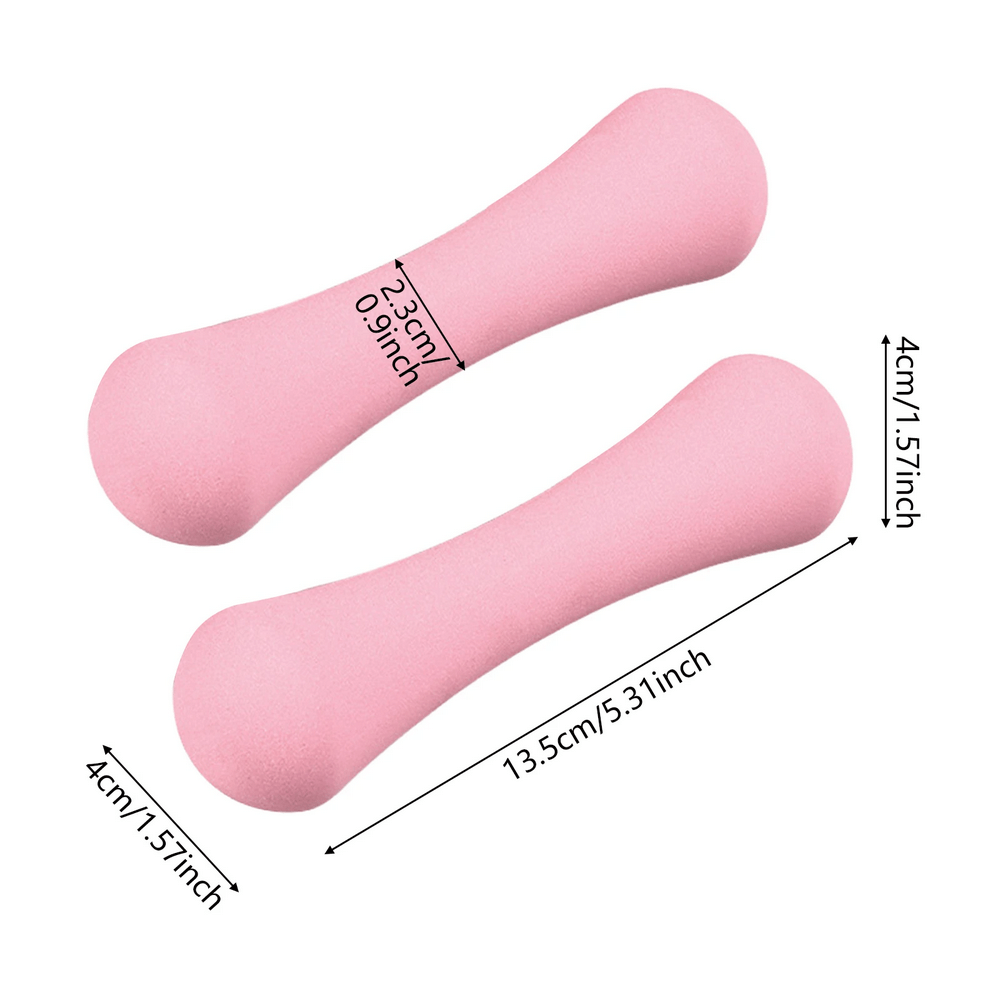 Pink 500g dumbbell with ergonomic grip, ideal for yoga, boxing, muscle fitness, and rehab training. Portable and easy to use.