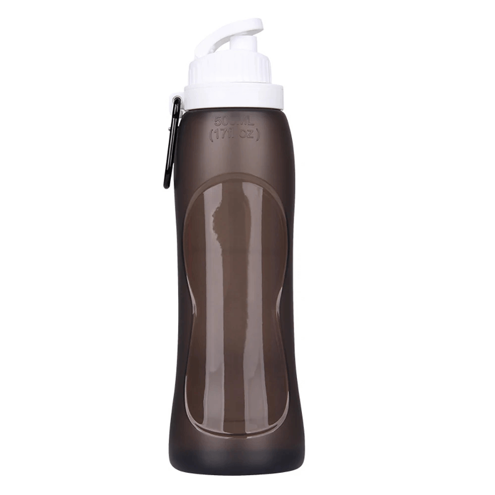 500ml Silicone Foldable Water Bottle for Travel - SF3484, compact and collapsible, ideal for hiking and camping.