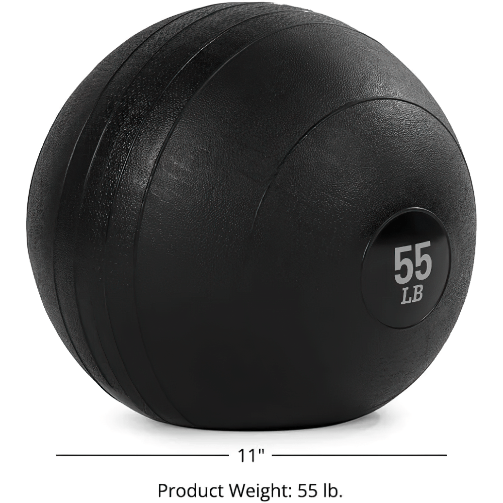 55 LB Rubber Slam Ball for Cross Training with textured grip for secure hold during intense workouts, ideal for strength and HIIT.