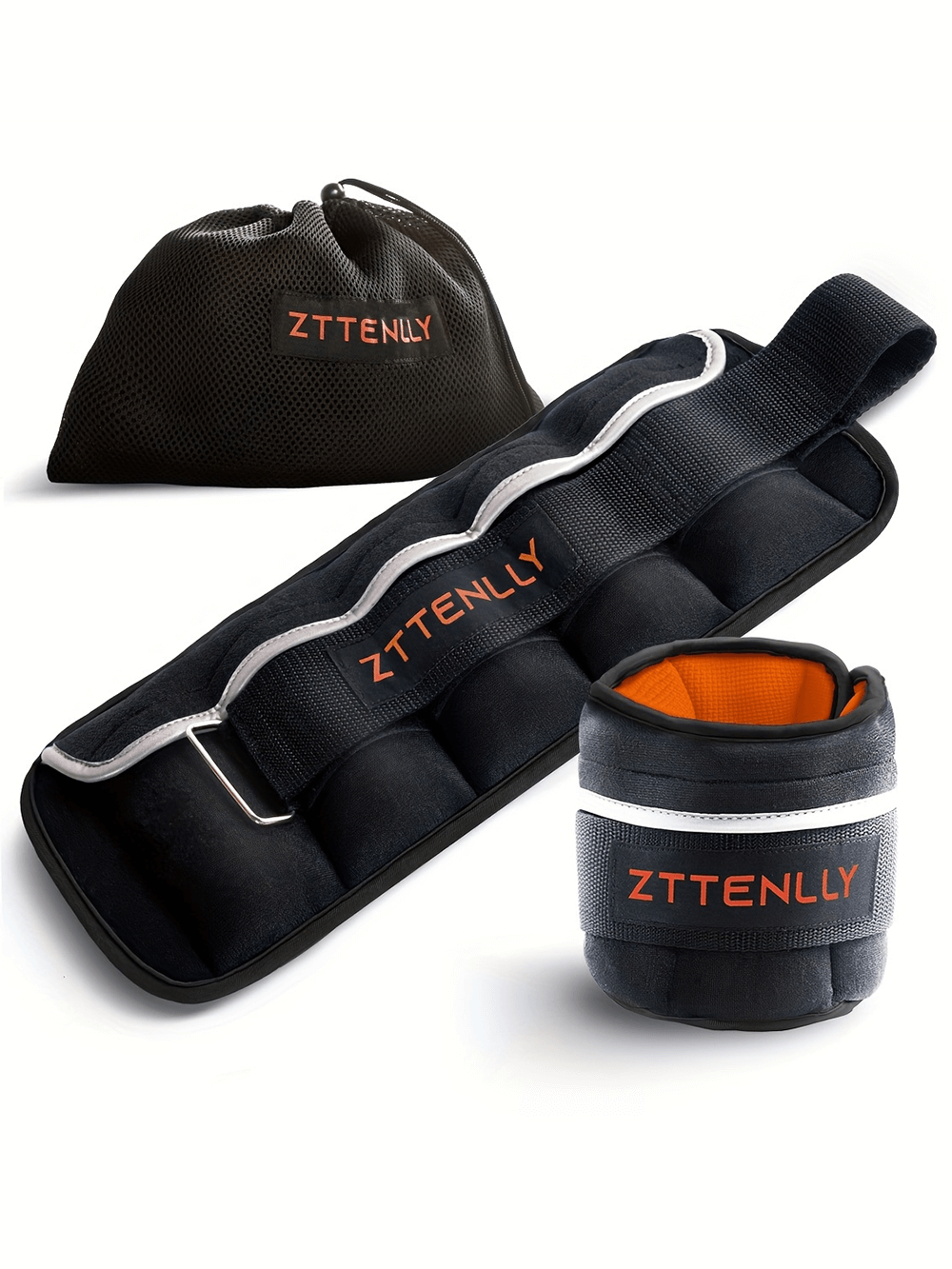 5lb pair of ankle weights for strength training with breathable carry bag, perfect for leg workouts, walking, and running.