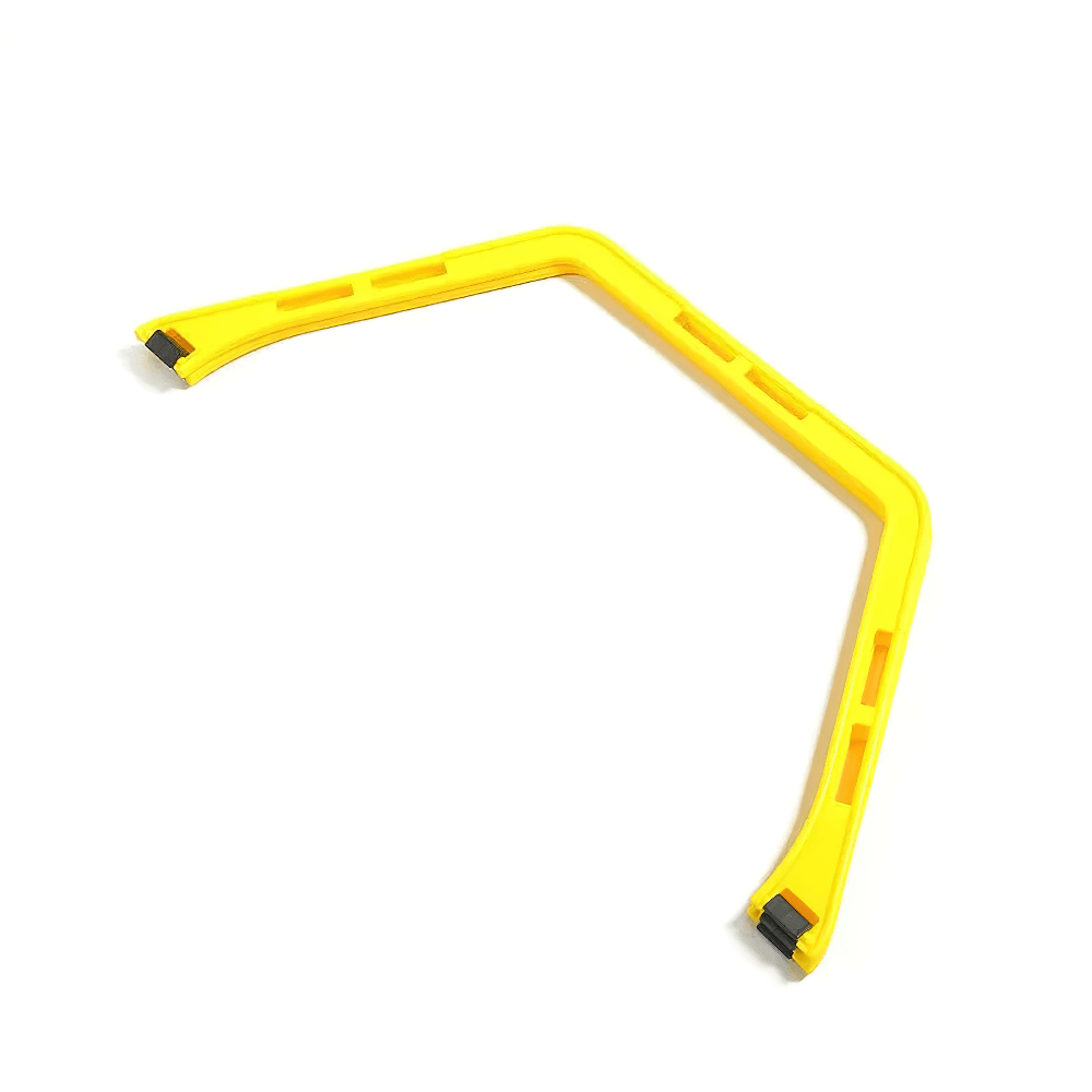 Yellow modular connector for hexagonal agility training hurdles, part of a 6-piece set for speed and coordination drills.
